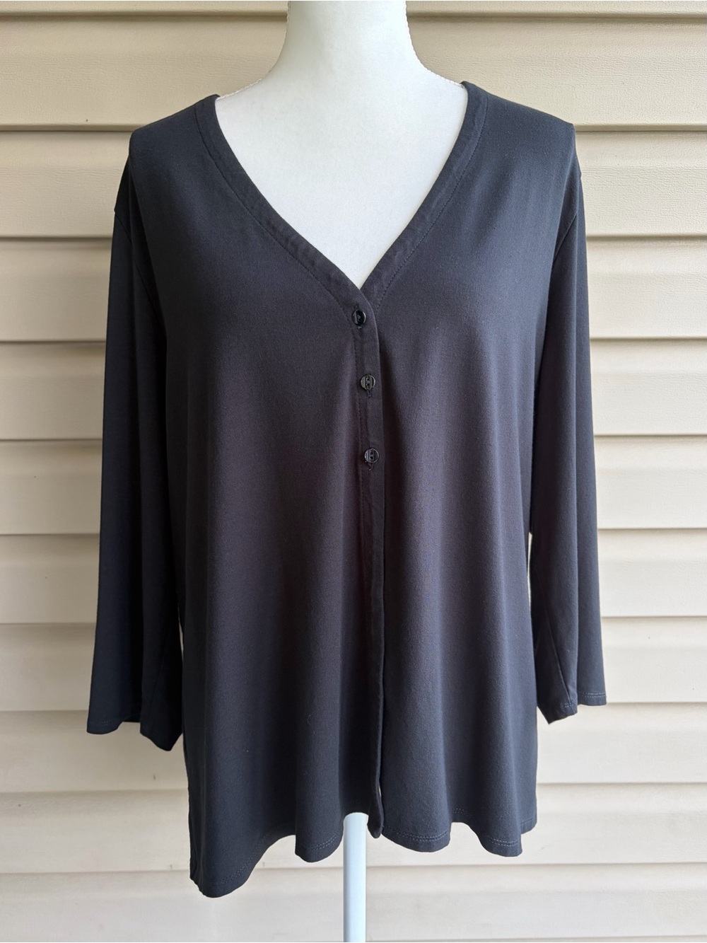 •J.Jill• Wearever Collection Black Lightweight Cardigan - Size XL